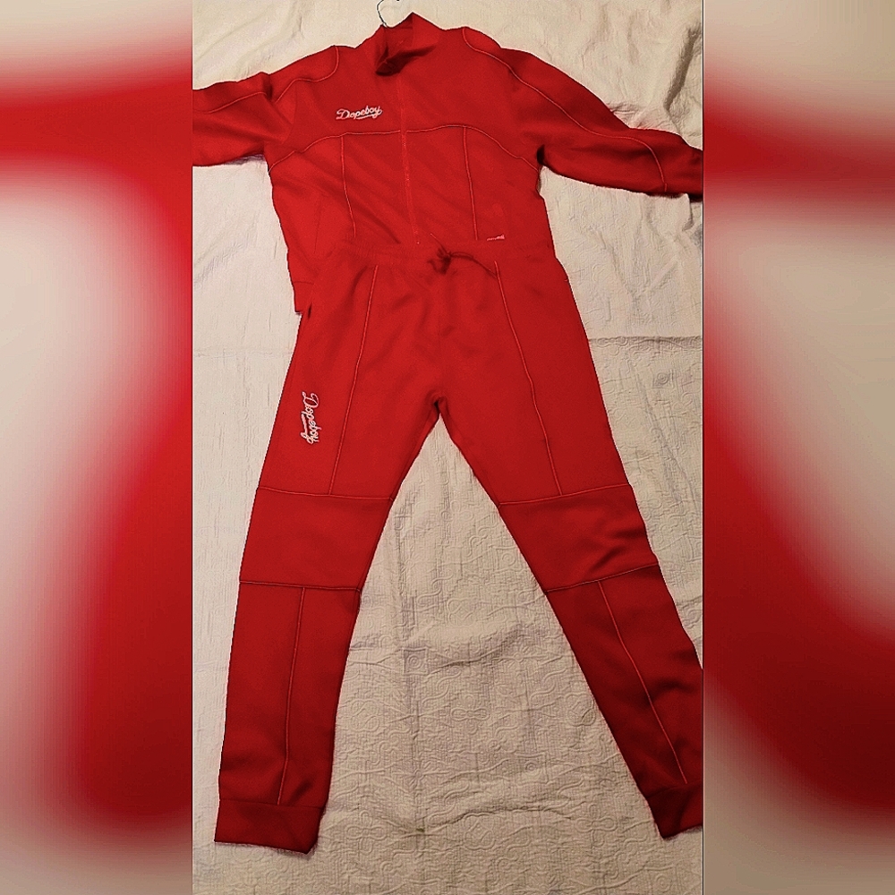 Red jumpsuit
